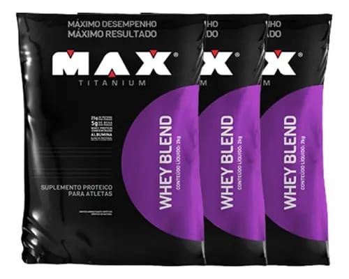Combo Whey Blend - 2000g - Baunilha - Max Titanium