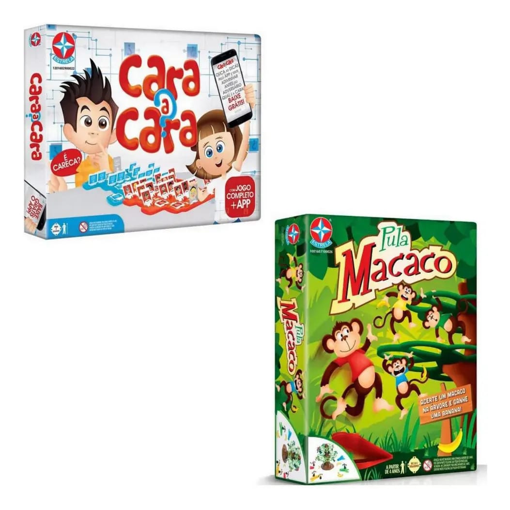 Jogo Pula Macaco E Jogo Cara A Cara Com Aplicativo Estrela