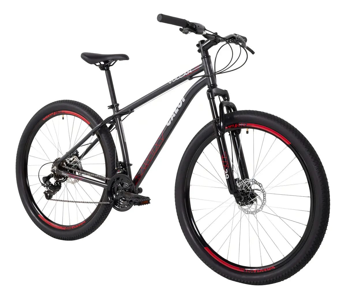 Bicicleta Caloi Vulcan - Aro 29 - Freio A Disco Mecânico - C Cor Cinza-escuro