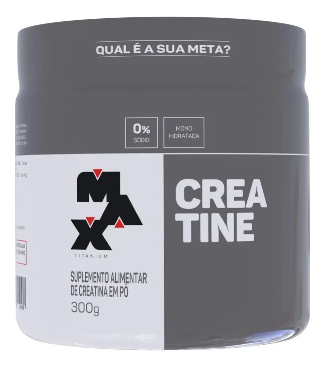 Suplemento em pó Max Titanium Creatina monohidratada em pote de 300g