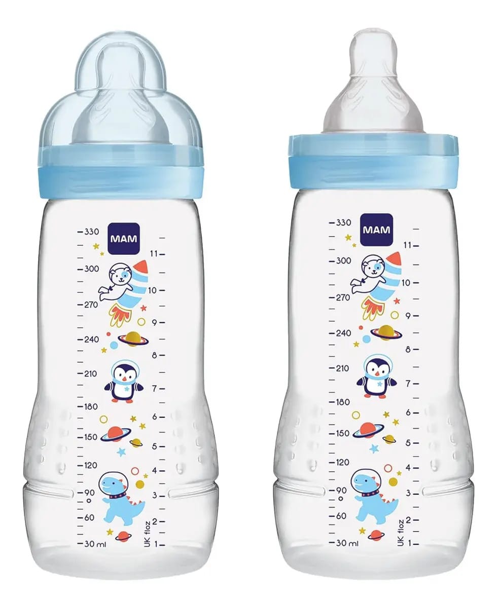 Mamadeiras Mam Easy Active de 11 onças com fluxo rápido