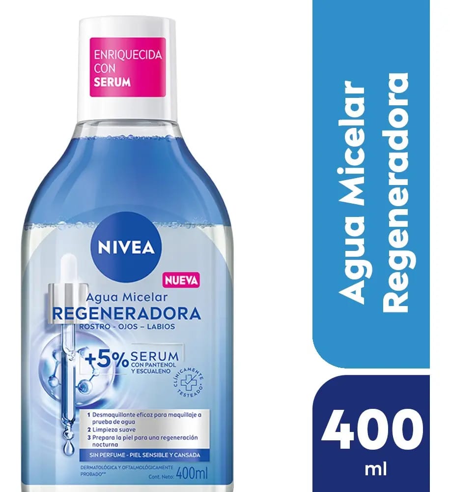 Água Micelar Regeneradora NIVEA 400 ML