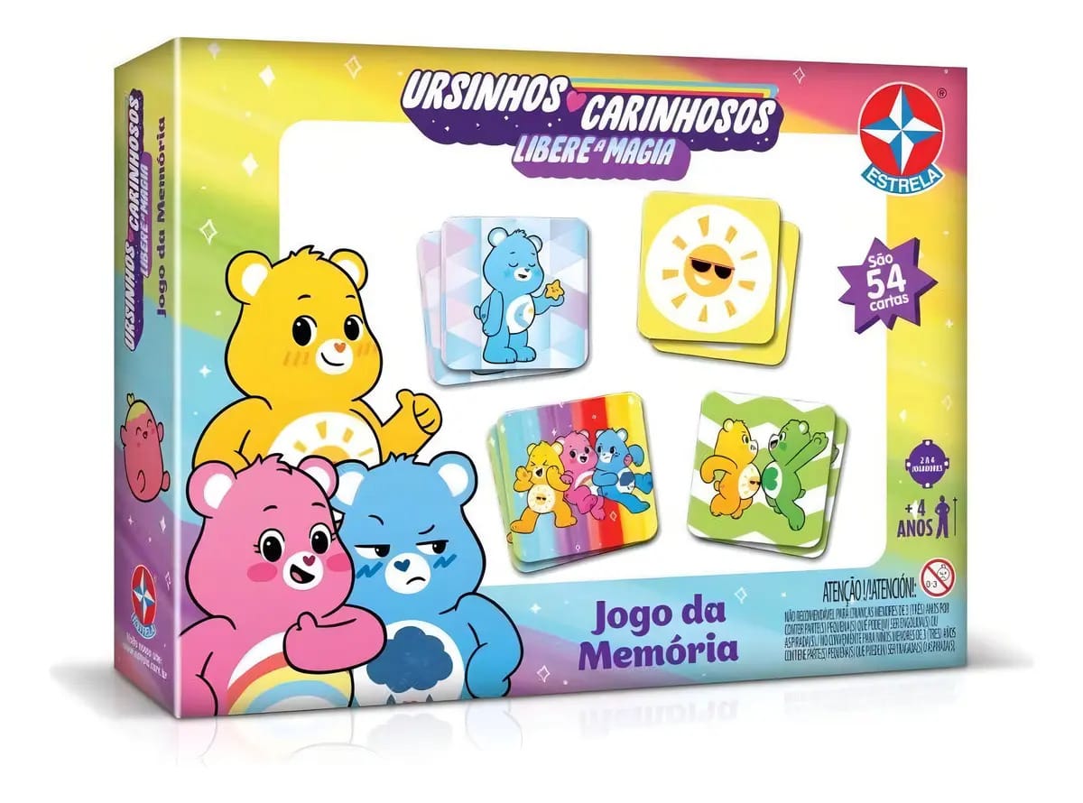 Jogo Da Memória Ursinhos Carinhosos 54 Cartas Estrela