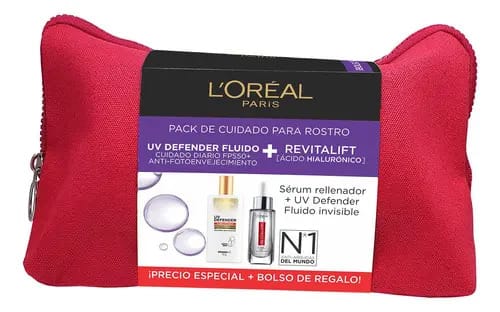 Pacote Uv Defender Fluido + Sérum Ácido Hialurônico Loreal