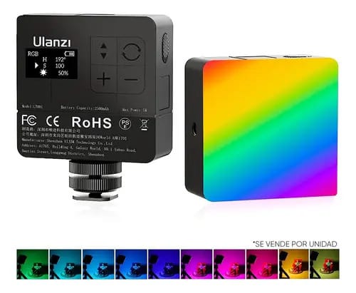 Luz Led Multicolorida Vl49 Pro Rgb 2500-9000k Ulanzi Structu Preto