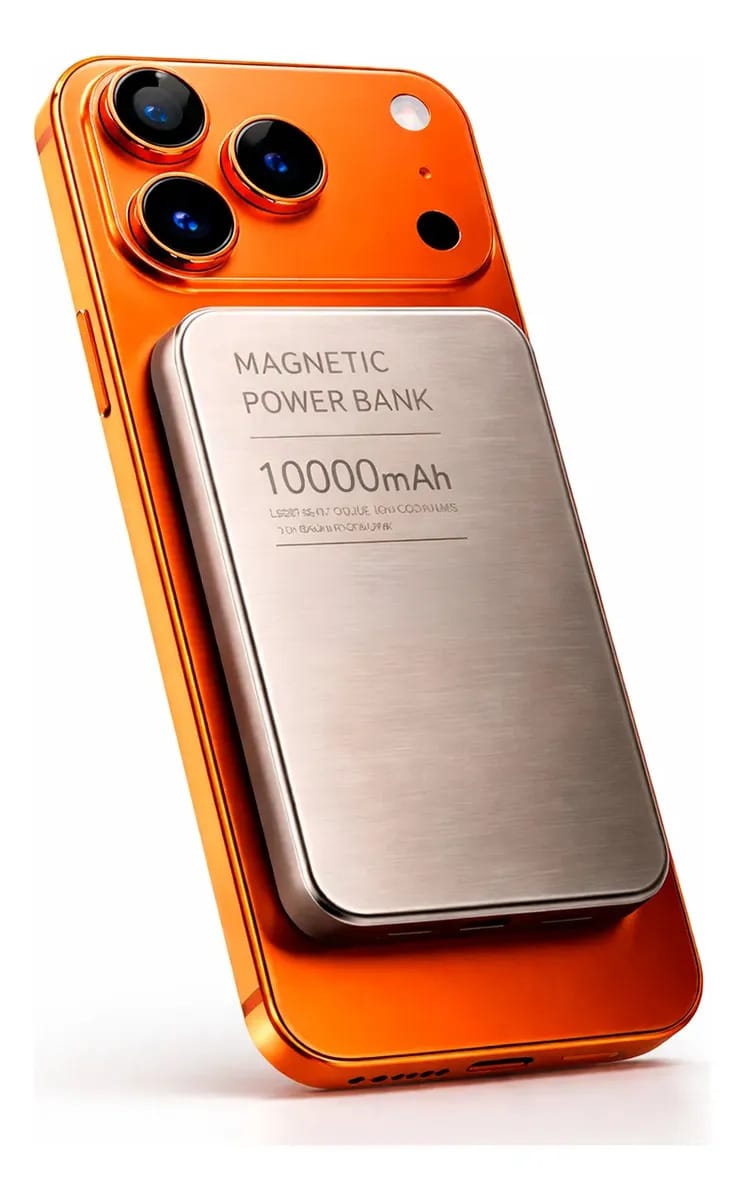 Carregador Portátil 10000mah Turbo Compatível Com Iphone Android Ios Samsung Xiaomi Motorola Inducao Power Bank Celular Magsafe Universal Usb Fio Tipo C Magnetico Bateria Powerbank 20W