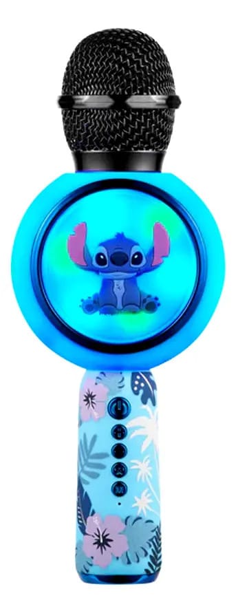 Microfone de karaokê 3D Stitch Blue