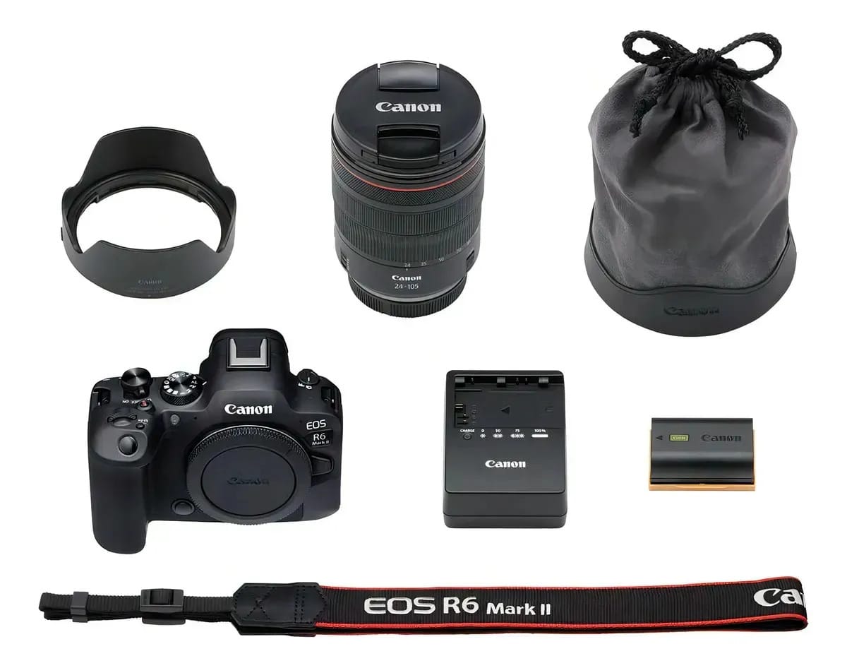 Kit Canon Eos R6 Mark Ii + Lente Rf 24-105mm F4 L Is Usm Preto