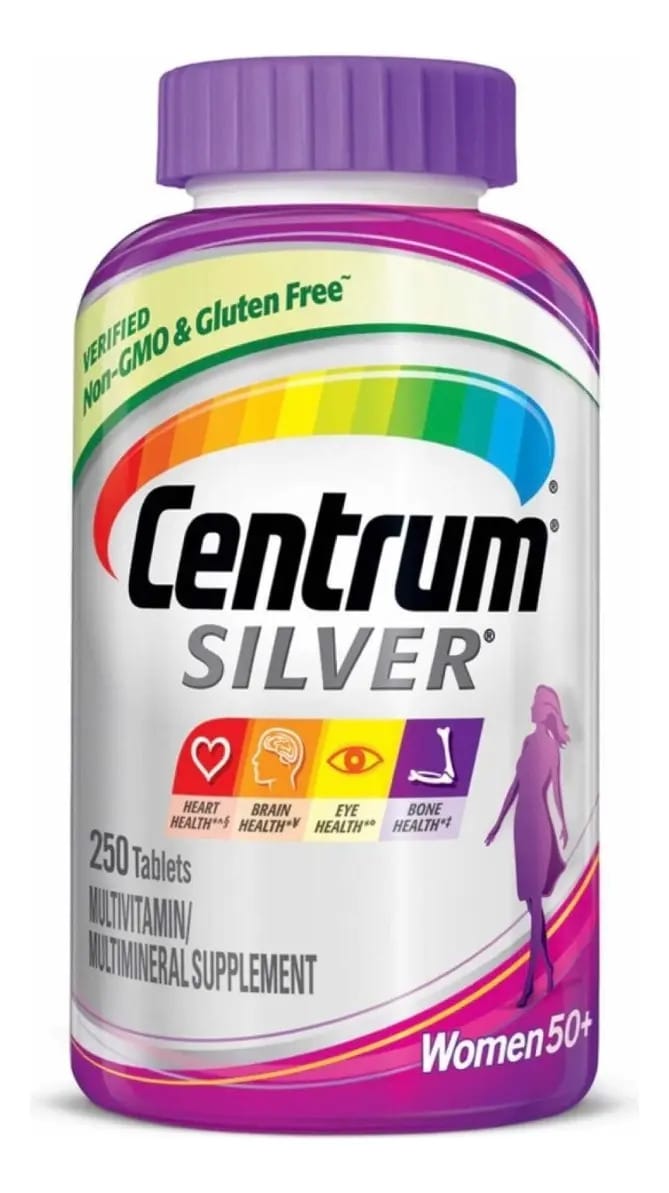 Centrum Silver Mulher Women 250 Cápsulas 50+ Sabor Sem Sabor