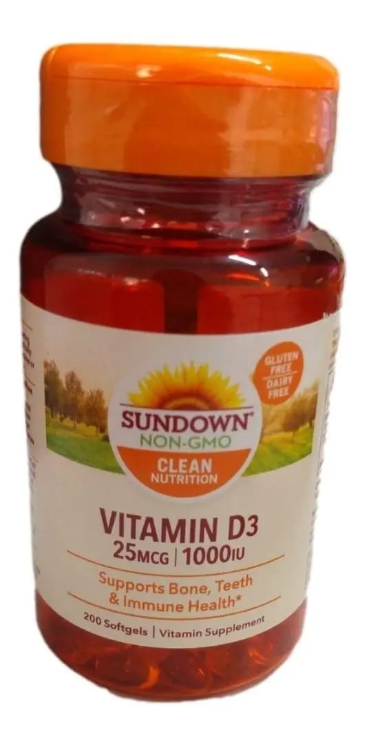 Sundown Vitamina D3 25 Mcg 1000 Iu 200 Softgels