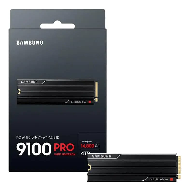 Samsung 4tb 9100 Pro Nvme Gen5 Heatsink Ps5 Mz-vap4t0cw Ssd Preto