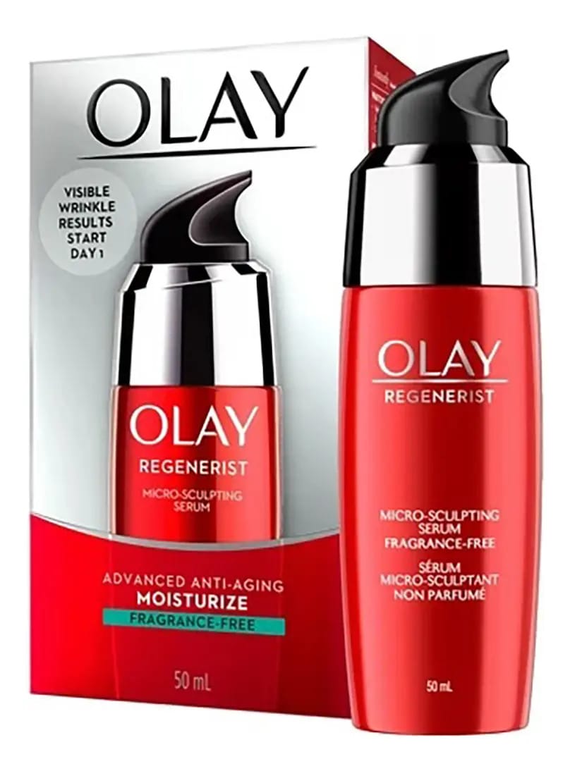 Sérum microescultor Olay Regenerist, sem fragrância, 1,7 fl oz, 50 ml, antienvelhecimento e antirrugas com fórmula avançada-