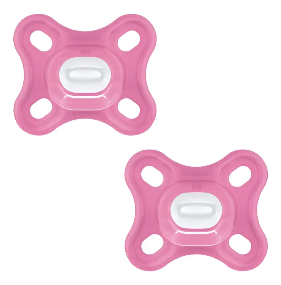 Kit Chupeta Bebê De 0 À 2 Meses Com Case Comfort Mam Cor Rosa