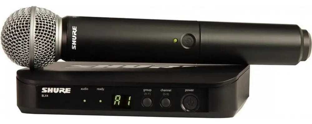 Sistema sem fio empilhável Shure BLX24r/Sm58 com Sm58