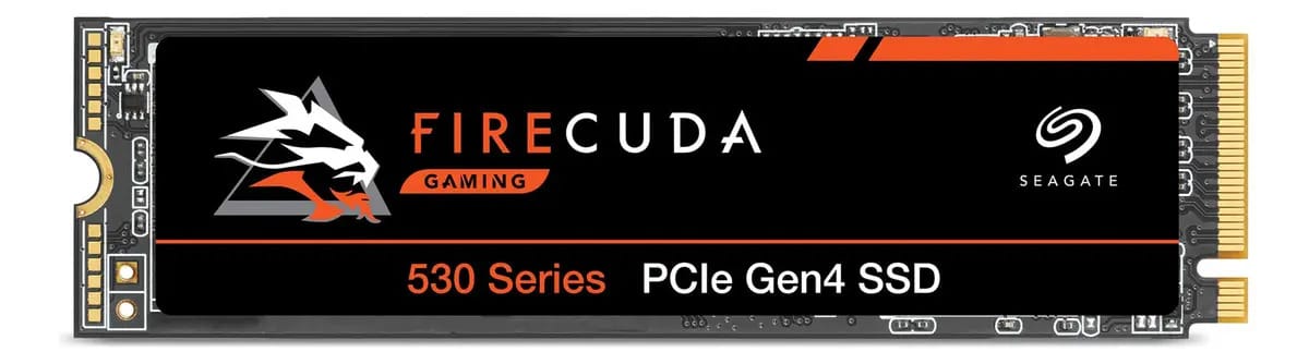 Unidade de Estado Sólido Seagate Firecuda 530 de 2 TB, M.2 PCIe Gen4 × 4 NVMe 1.4, velocidades de até 7300 MB/s, SSD interno compatível com PS5, NAND TLC 3D, 1275 TBW, MTBF de 1,8 M, 3 anos de...