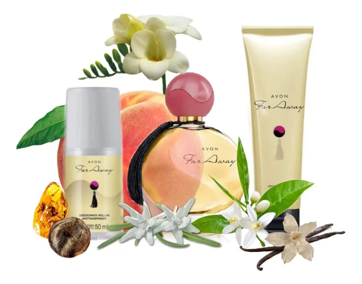 Conjunto de fragrâncias florais orientais femininas Avon Far Away, 3 peças