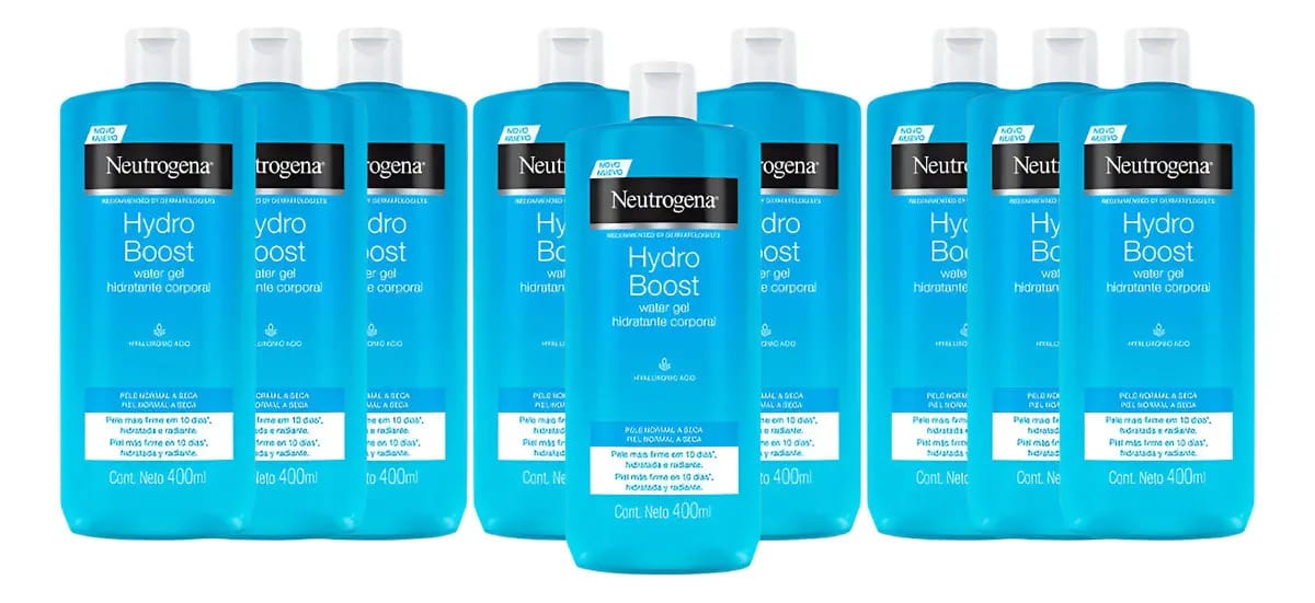Kit 9 Neutrogena Hidratante Corporal Hydro Boost 400ml Fragrância Neutra