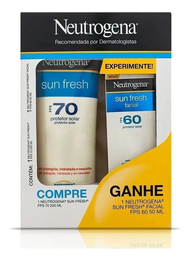 Kit Protetor Solar Corporal Neutrogena Sun Fresh Fps70 200ml