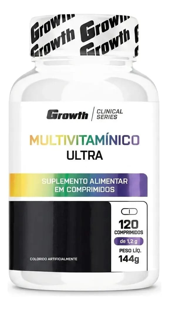 Multivitamínico Ultra 120 Comp - Growth Supplements Sabor Sem Sabor