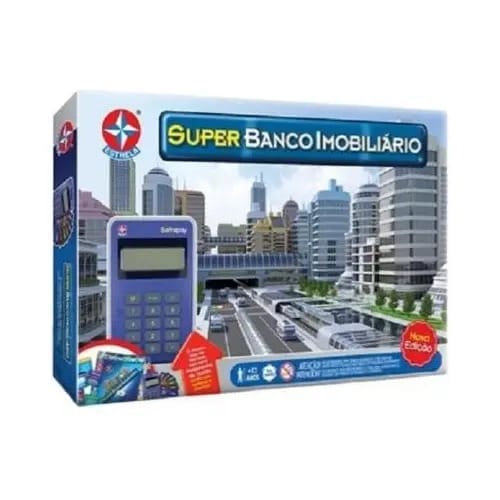 Jogo de Tabuleiro Banco Imobiliário Estrela com Máquina de Cartão