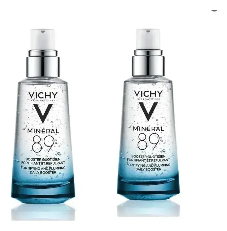 2 unidades de soro hidratante fortificante Vichy Minéral 89 Booster Hora de aplicação Dia/Noite Tipo de pele Todos os tipos de pele
