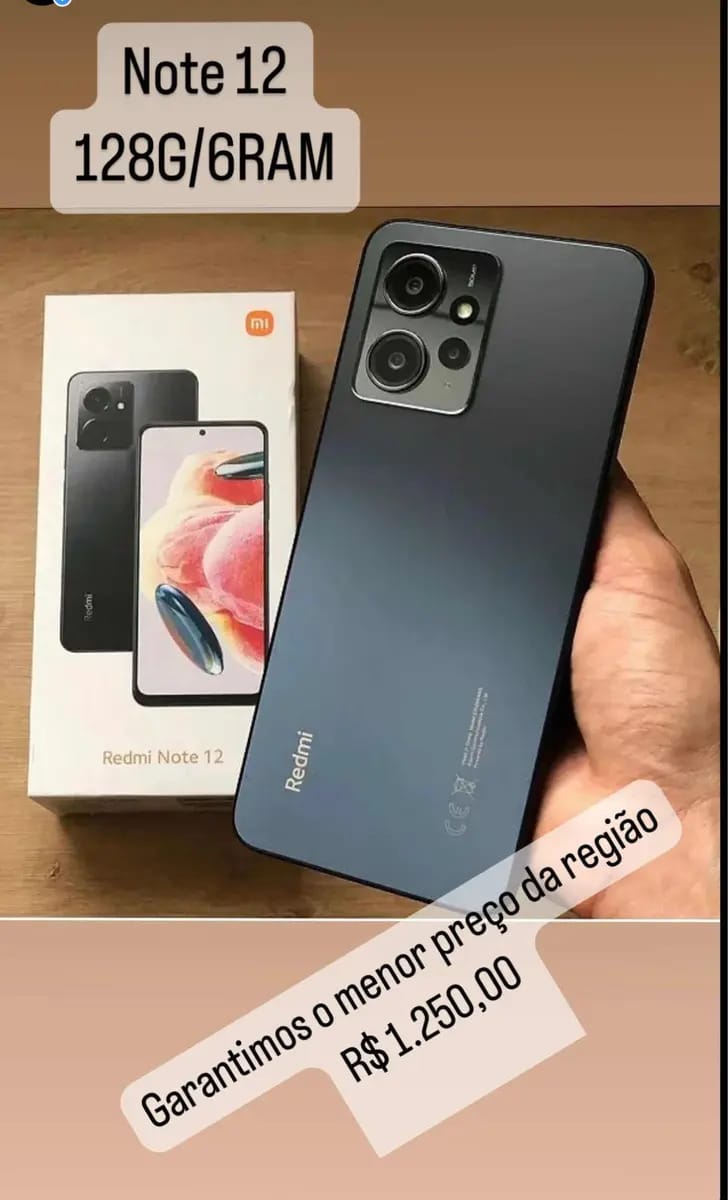 Redmi Note 12 Cor Preto