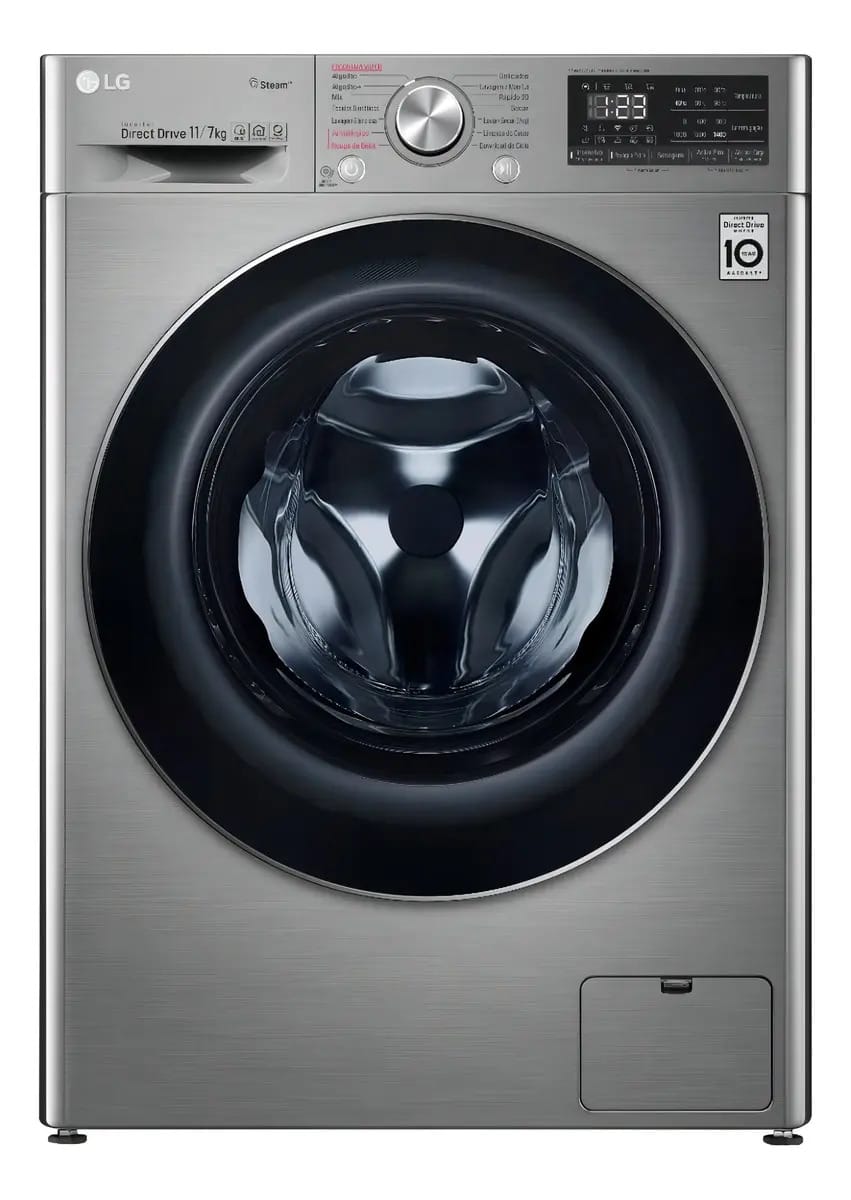 Lavadora Lava E Seca Smart 11kg Cv5011ts4 Prateada LG Cor Prateado