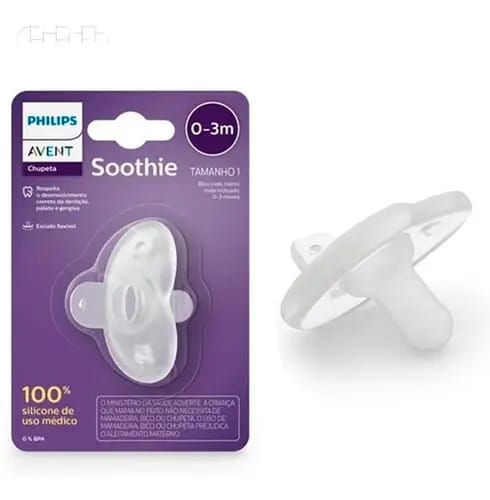 Chupeta Avent Soothie Neutra 0-3m Unitária Cor Transparente