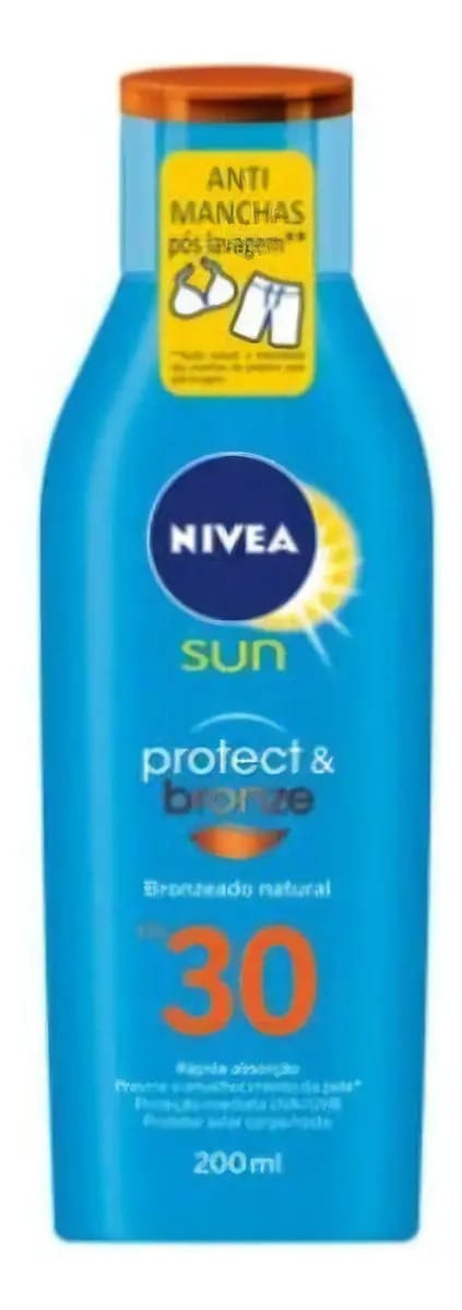 Protetor Solar Nivea Sun Protect & Bronze Fps30 200ml