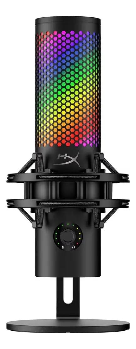 Microfone HyperX QuadCast S RGB Gamer para Computador com USB-C