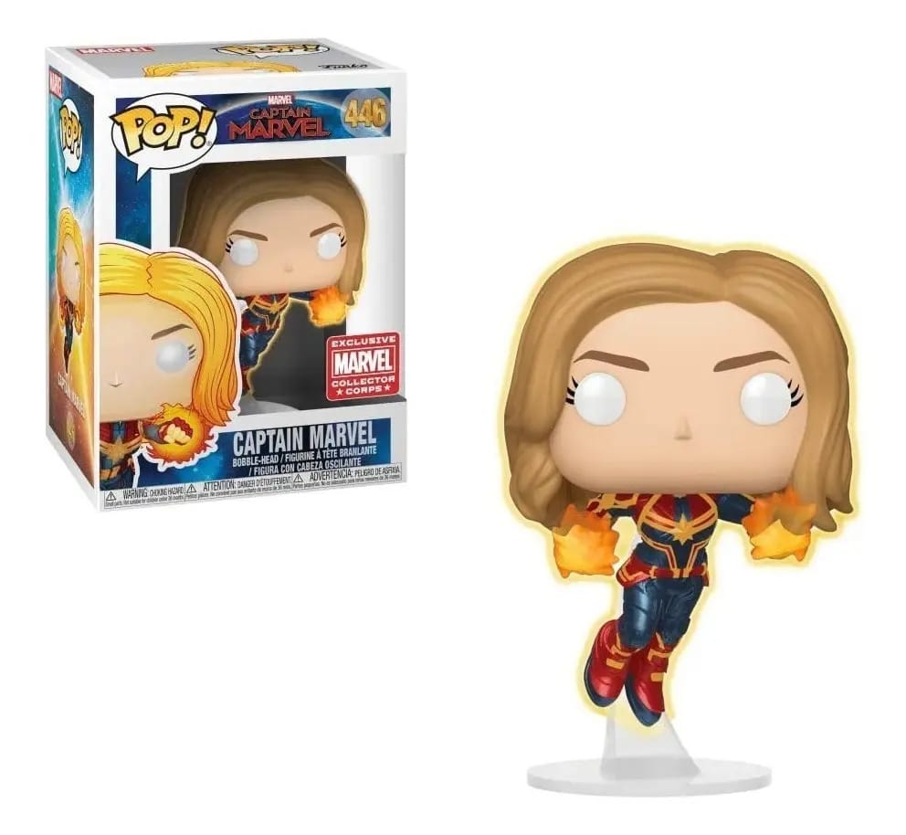 Funko Pop Capitã Marvel #446 Marvel Glow