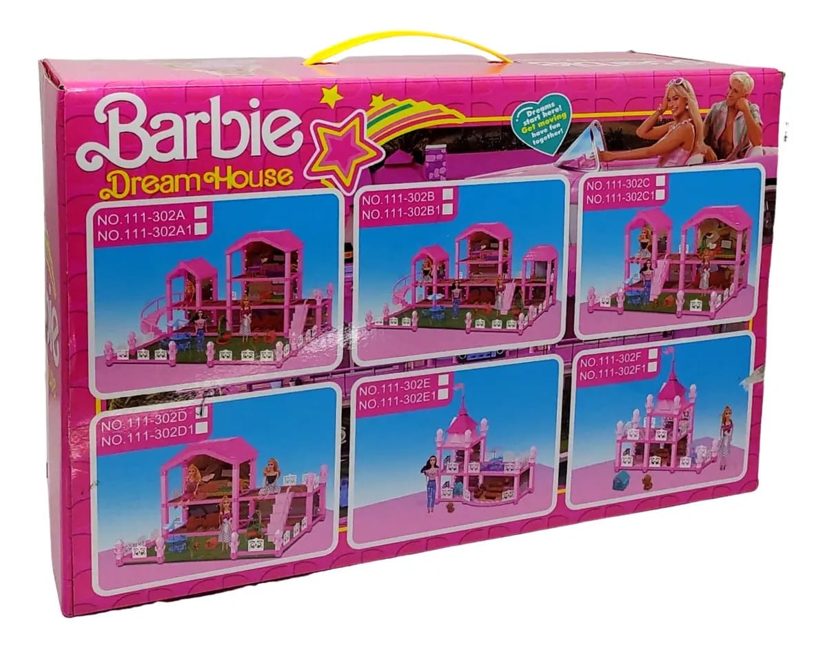 Casinha Casa De Bonecas Barbie Dream House Com Acessórios Cor Rosa