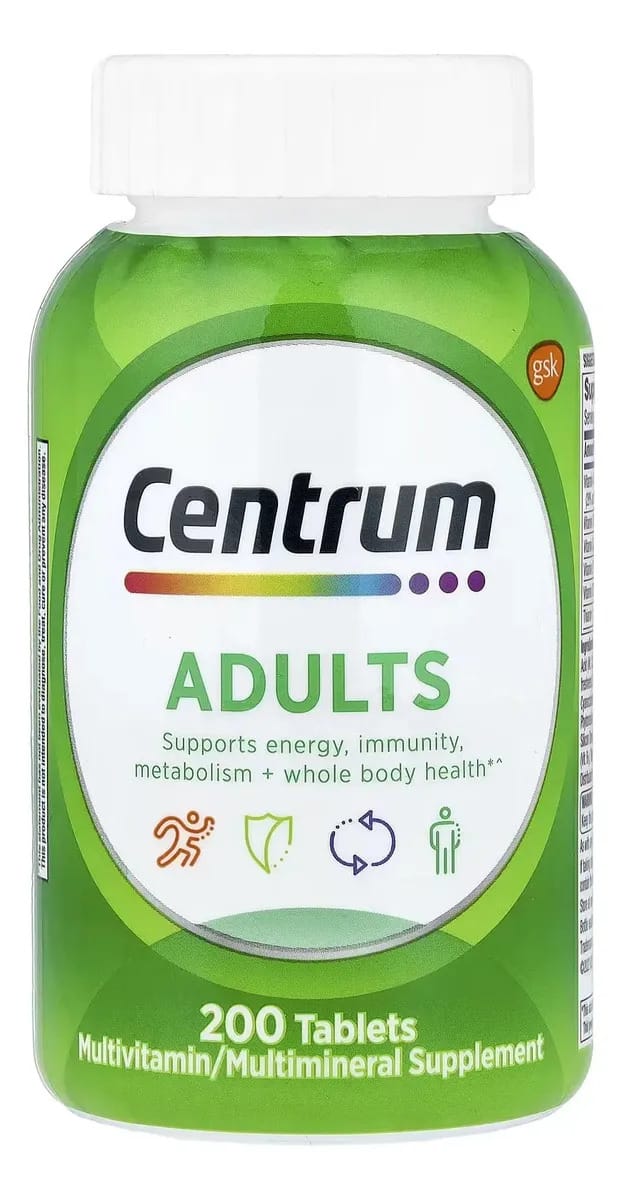 Centrum Multivitamínico Adulto Com 200 Tabletes Sem Sabor Sem Sabor