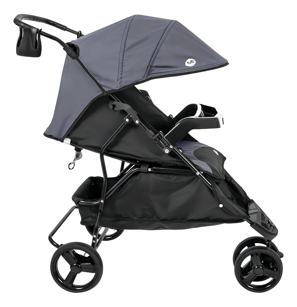 Carrinho Berço Tutti Baby Evo Ref.10.002.008 - Preto/cinza