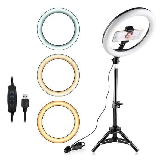 Ring Light LED 30cm Kit Ring High Light 30Cm Tripé Fotografia