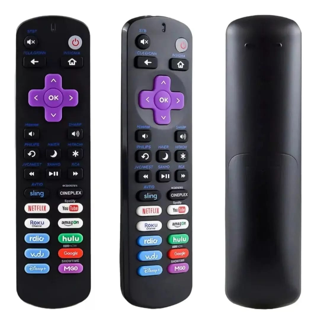 Controle remoto para Roku Express, Roku Premiere e Roku TV Color Black
