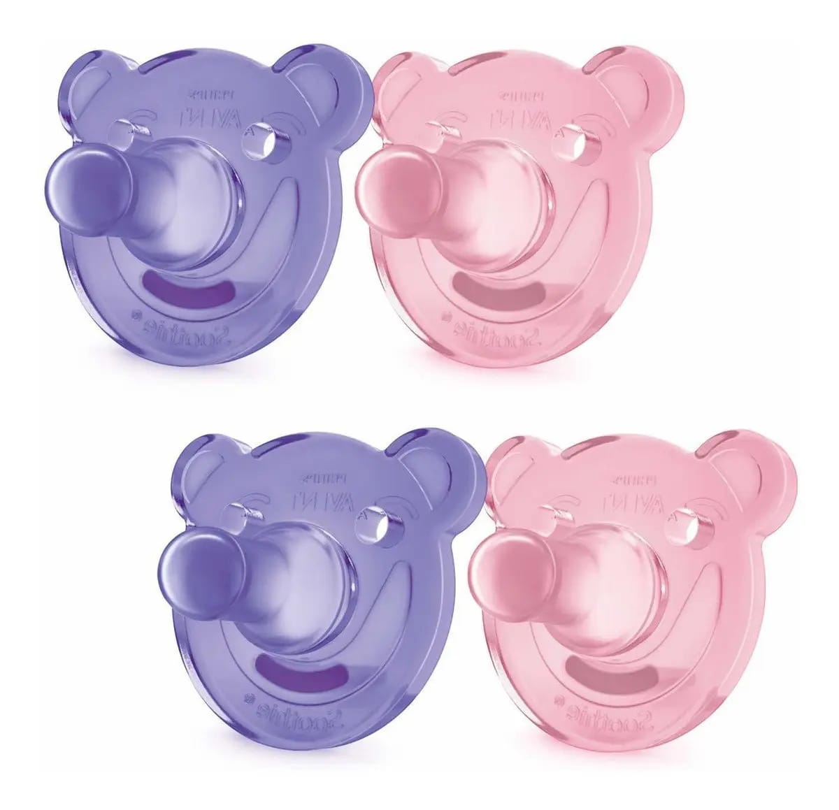 Philips Avent Soothie Shapes - Chupeta de 0 a 3 meses 4 unidades