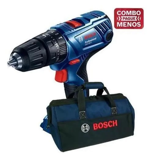 Kit Bosch Furadeira/parafusadeira Gsb 180-li + Bolsa - Bosch Cor Preto Frequência 60