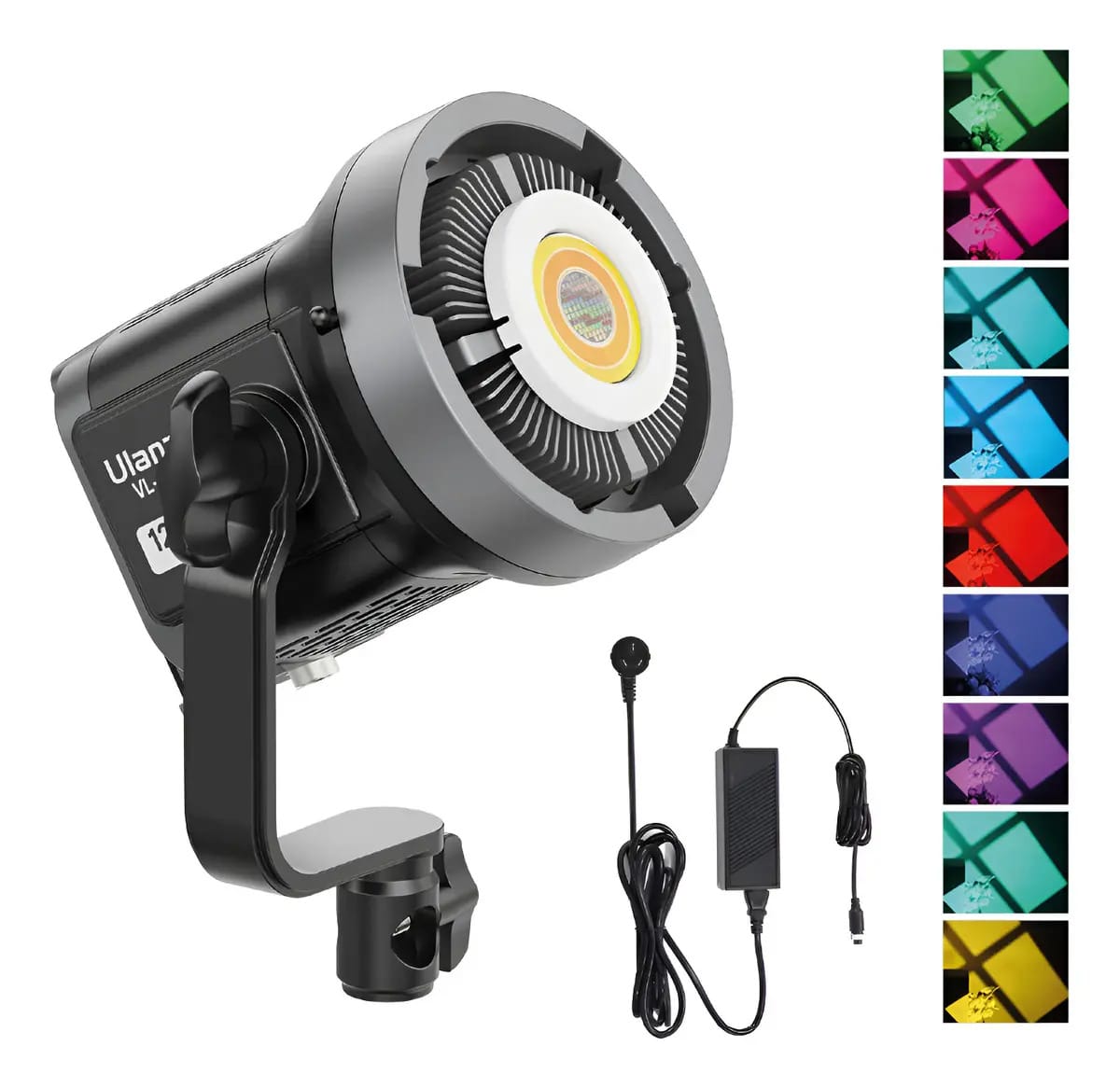 Luz LED de iluminação contínua Ulanzi VL120c RGB preta RGB