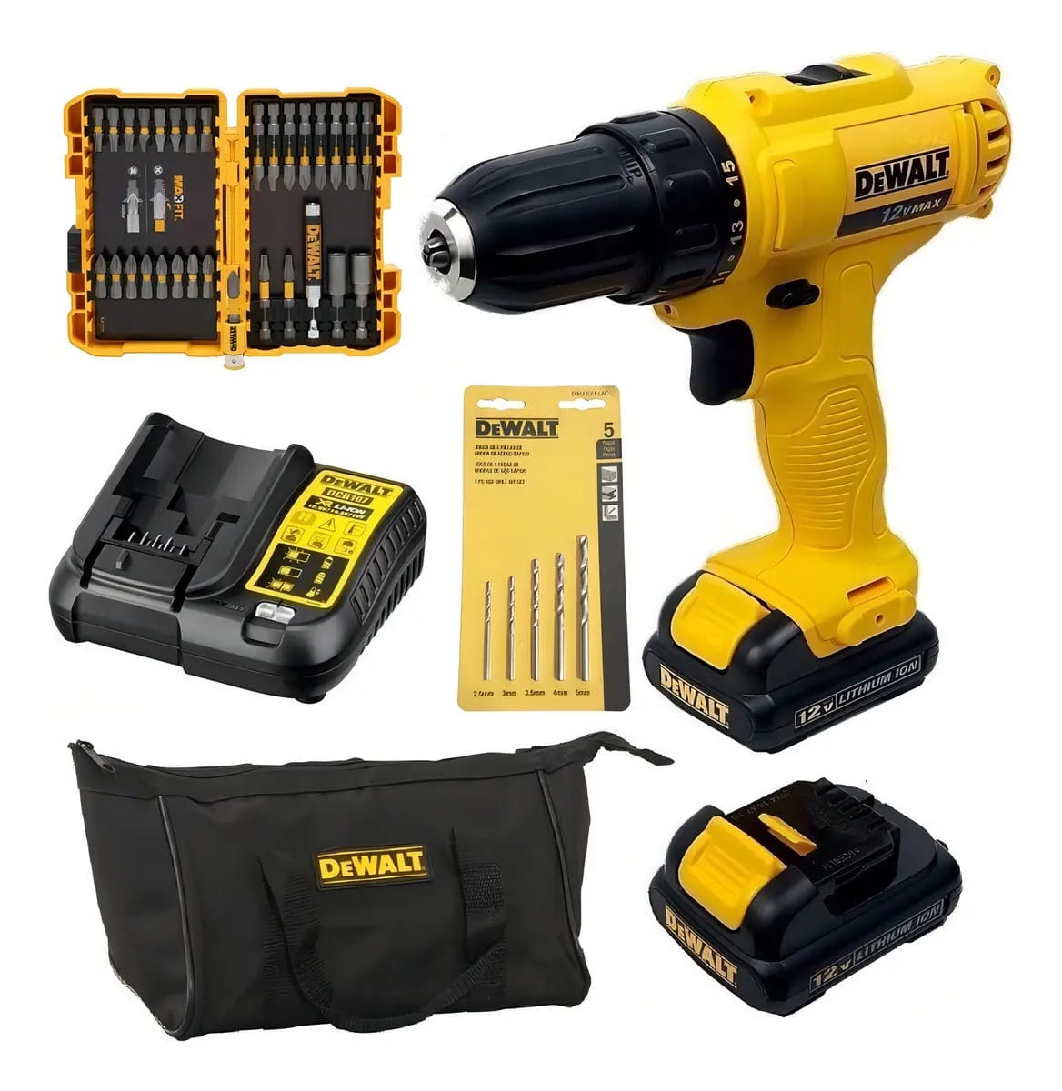 Combo Furadeira / Parafusadeira 10mm Dcd700ac2 Dewalt