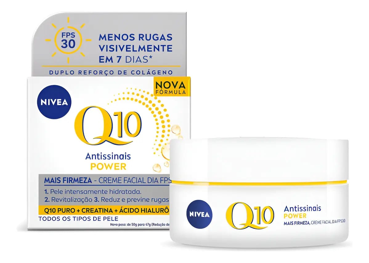 Creme Nivea Facial Antissinais Q10 Power Dia Fps 30 50g Dia/noite