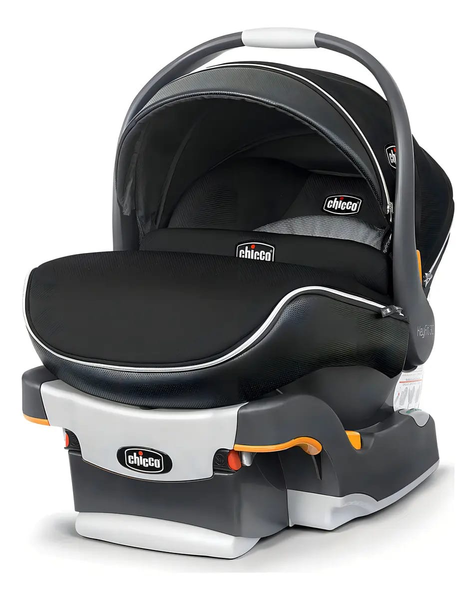 Chicco Keyfit - Assento e Base de Carro para Bebês com 30 Zíperes, Assento Traseiro para Bebês de 4 a 30 Libras. Inclui Suporte para a Cabeça e o Corpo do Bebê, Bota Aberta com Fecho e Tela