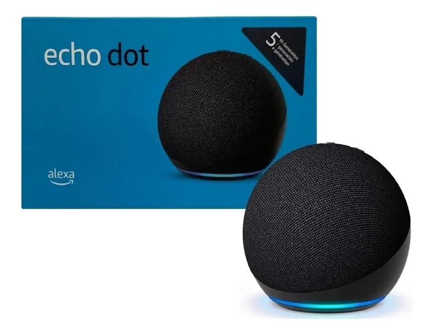 Echo Dot 5° Geração Alexa Preta Amazon Cor Azul