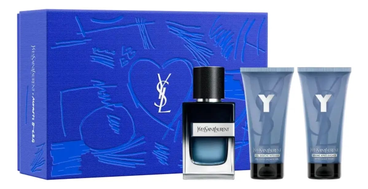 Perfume Masculino YSL Y EDP 60ml + After Shave 50ml + Shower 50ml