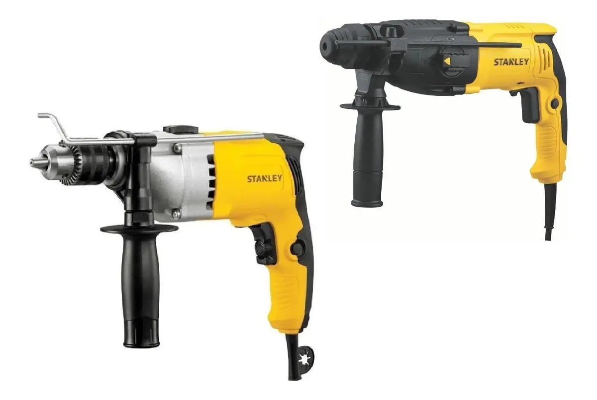 Martelo rotativo Stanley 800w + furadeira de impacto