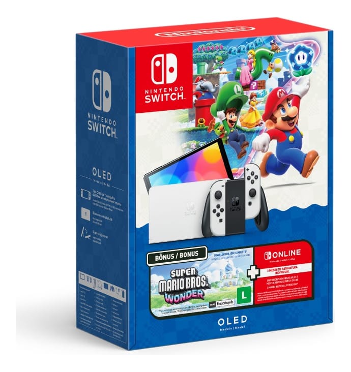 Nintendo Switch OLED Bundle Branco