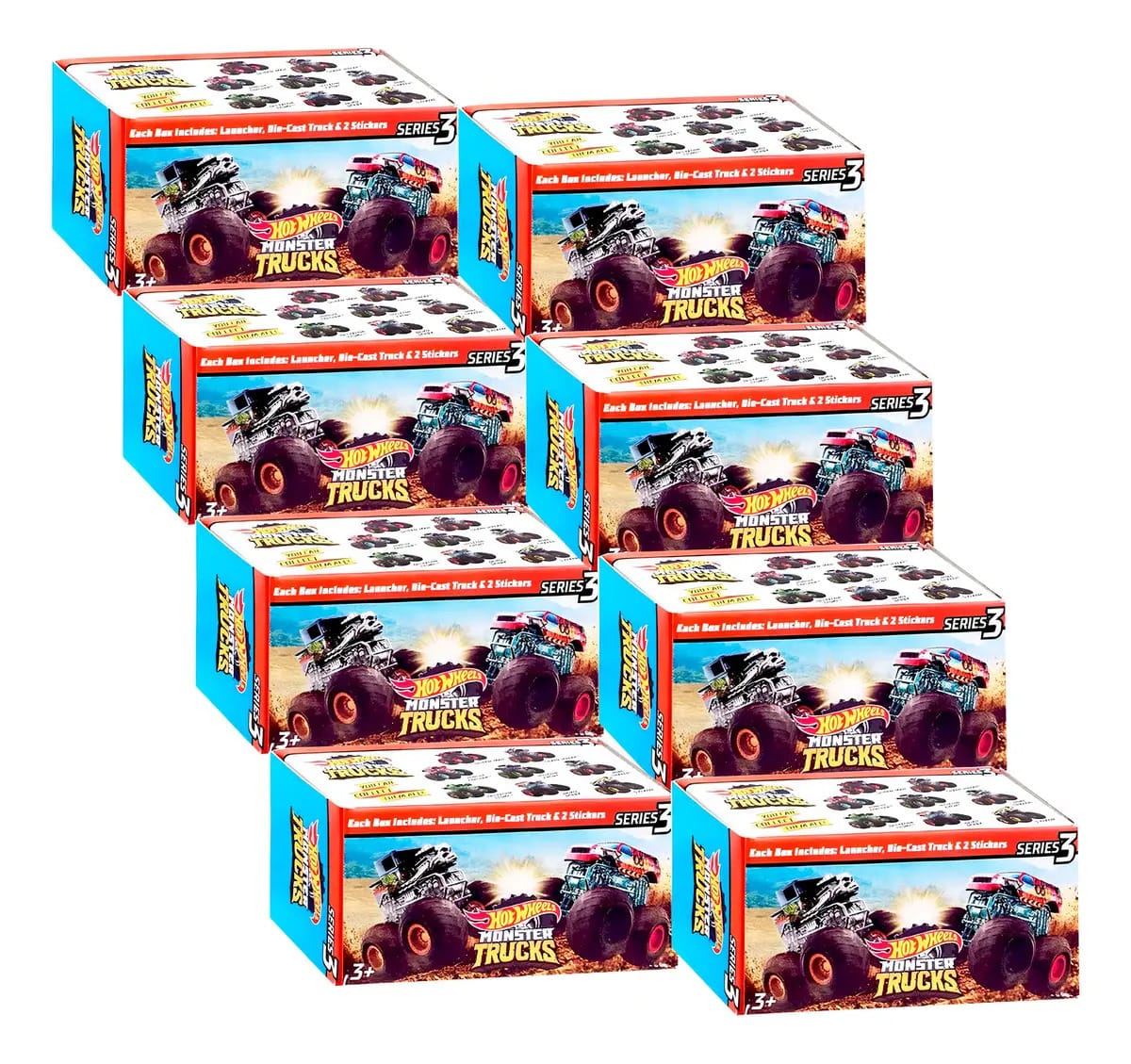 Brinquedo Hot Wheels Mini Monster Trucks Com Movimento