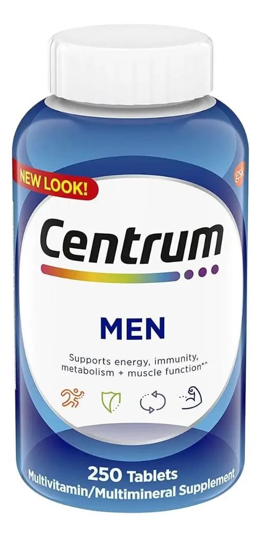 Centrum Men - 250 Tablets - Homens Até 50 Anos - Imp Eua Sabor Tradicional