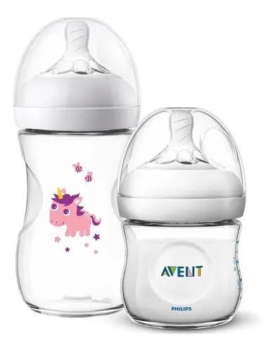 Mamadeira Avent Philips 125ml - 260ml Transparente Unicorni