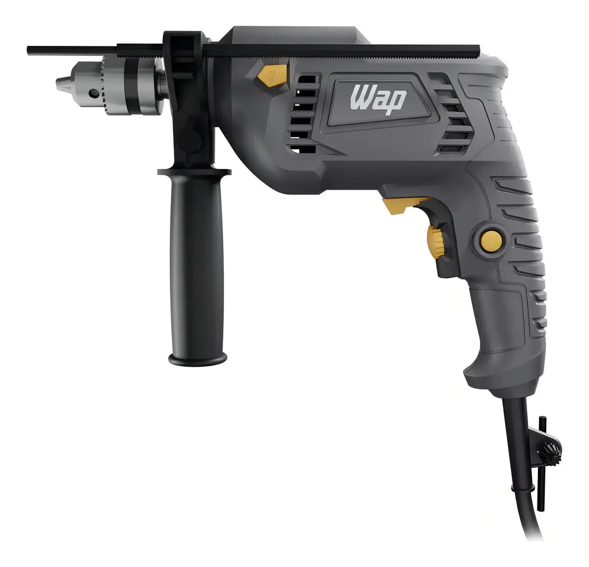 Parafusadeira E Furadeira De Impacto Wap Wf 700k10 700w Cinza, Amarela e Preta